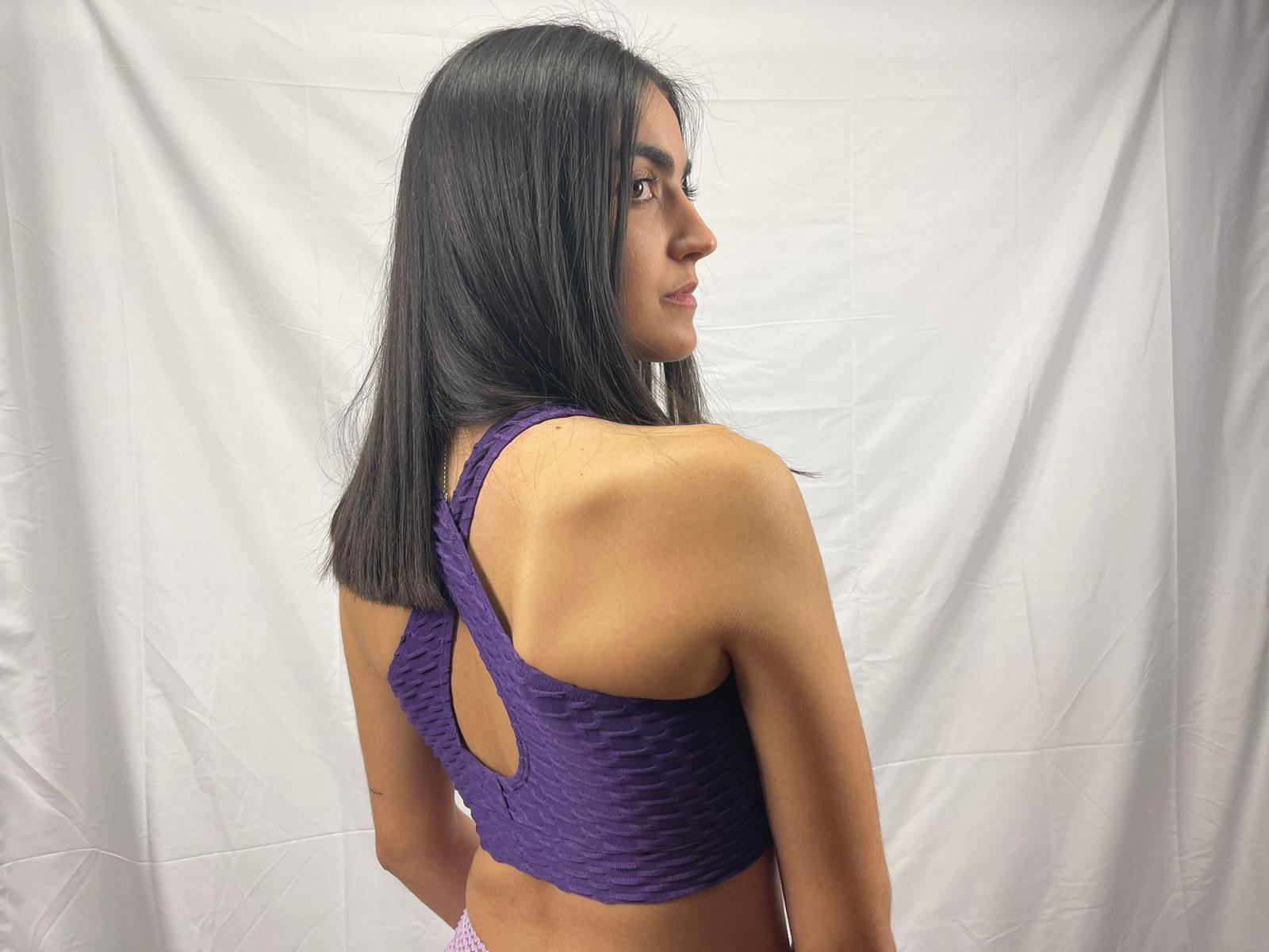 Top Fruncido Violeta - Imagen 3
