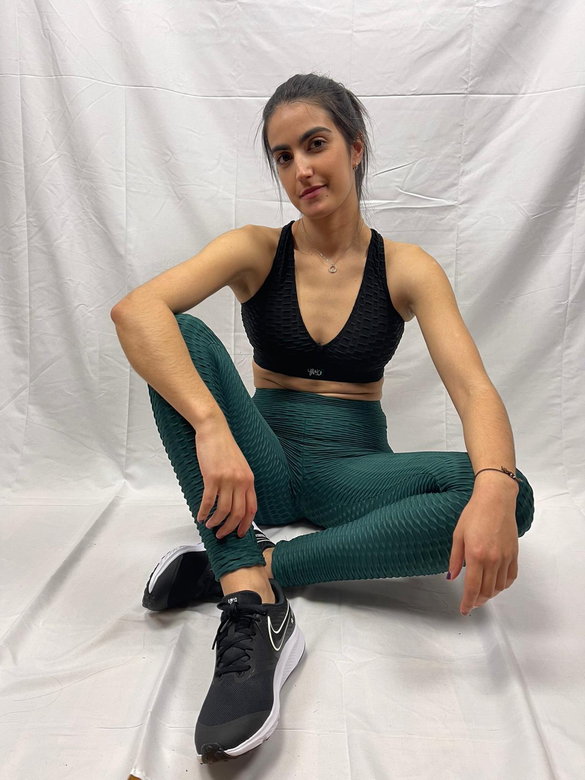 Leggings Fruncidos Red Verde Oscuro - Imagen 2